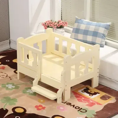 Cama de madera de lujo para mascotas, muebles para interiores, plataforma para dormir para gatos