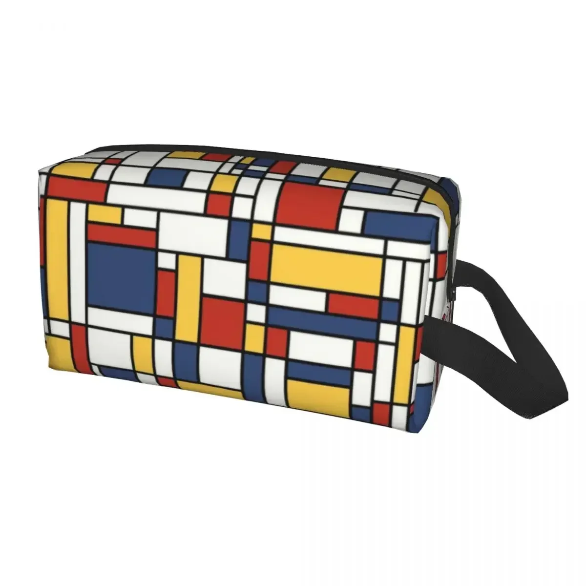 Travel Piet Mondrian Minimalist De Stijl Toiletry Bag Fashion Modern Art Makeup Cosmetic Organizer Beauty Storage Dopp Kit Case