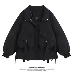 Korean design style down jacket, cotton jacket, winter new warm standing collar, bread jacket, cotton trendy