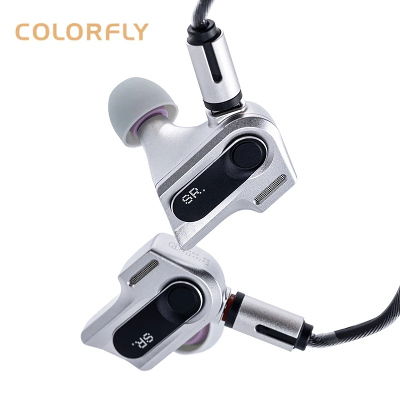 COLORFLY SR 3DD سائق ثلاثي ديناميكي 4.4 مللي متر شاشات داخل الأذن متوازنة Hifi Music Studio ستيريو باس سماعات أذن