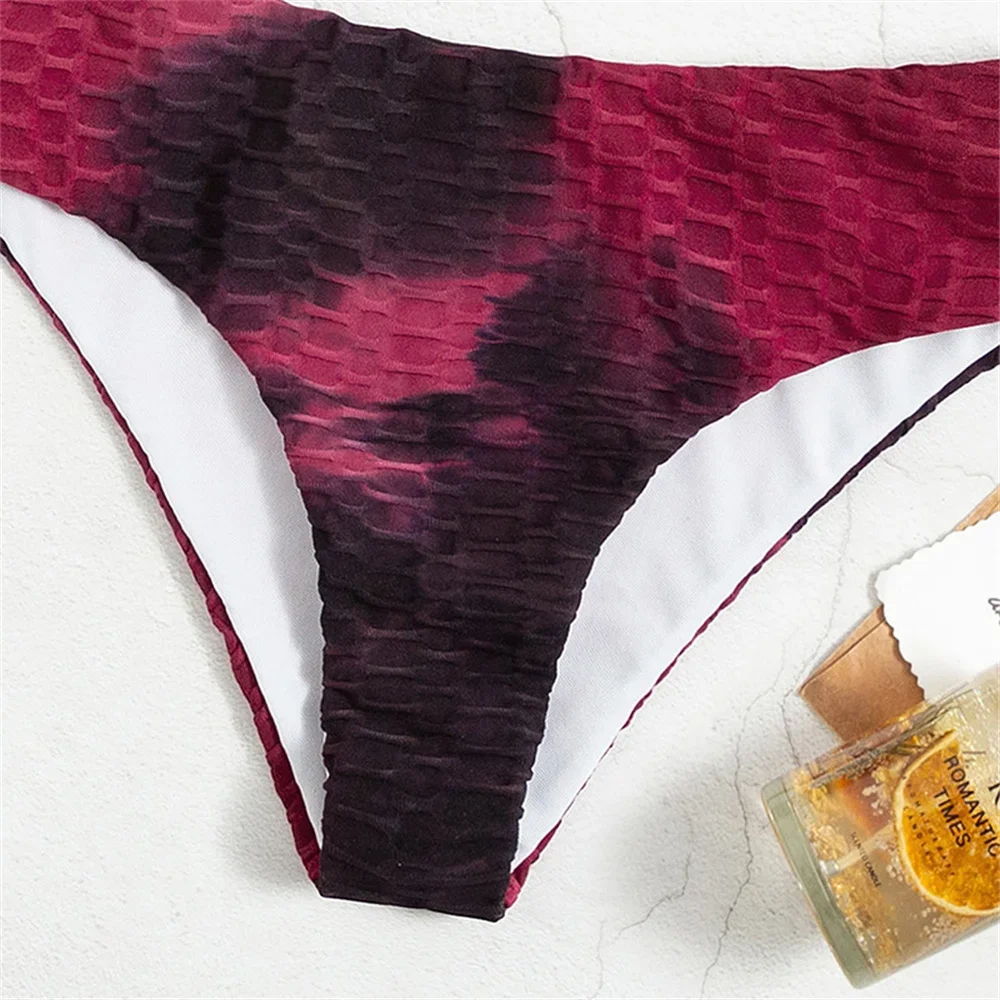 مثير الجوف بيكيني سستة Tankini التعادل صبغ ملابس السباحة ثونغ عالية الخصر عطلة ملابس النساء البرازيلي الشاطئ الزي ثوب السباحة