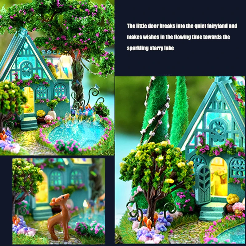 Wooden Mini DIY Doll House Kit For Making And Assembling Room Models Toys Home And Bedroom Decorations With Furniture Dollhouse