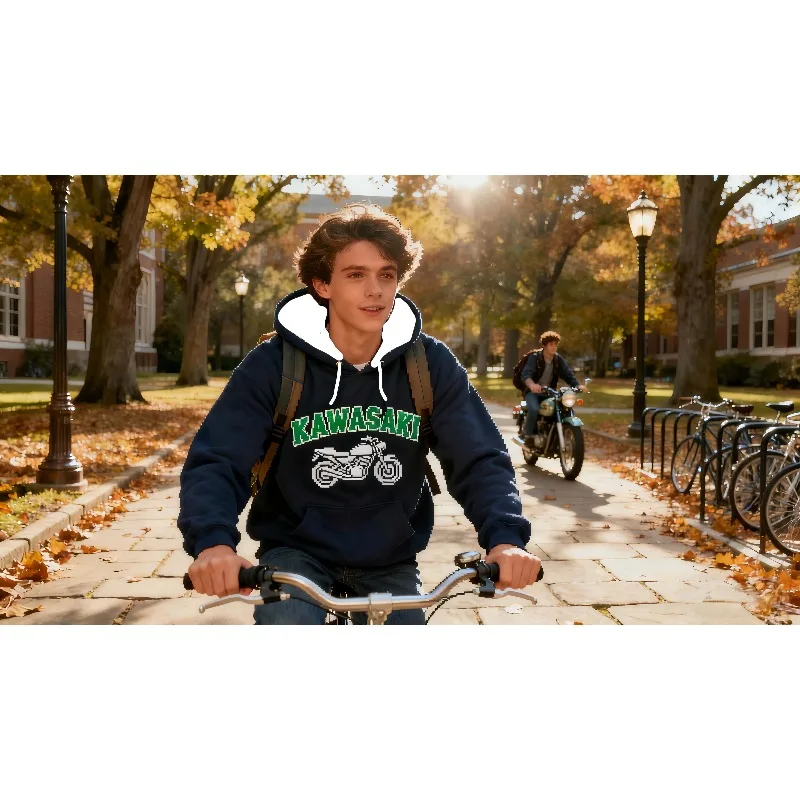 كاواساكي سباق المتضخم هوديي الكبار الشارع الشهير مقنعين للجنسين دراجة نارية بلوزات البلوفرات ملابس رياضية