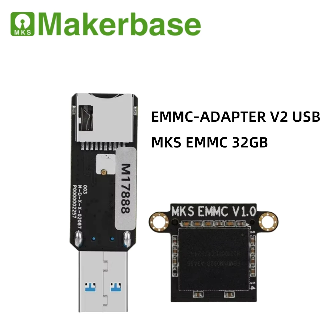 Makerbase Mks Emmc Module Micro Sd 32gb Tf Card Adapter V2 Usb For Klp1/ Kp3s Pro V2, For Elegoo Neptune 4/ 4 Pro/ 4 Max/ 4 Max