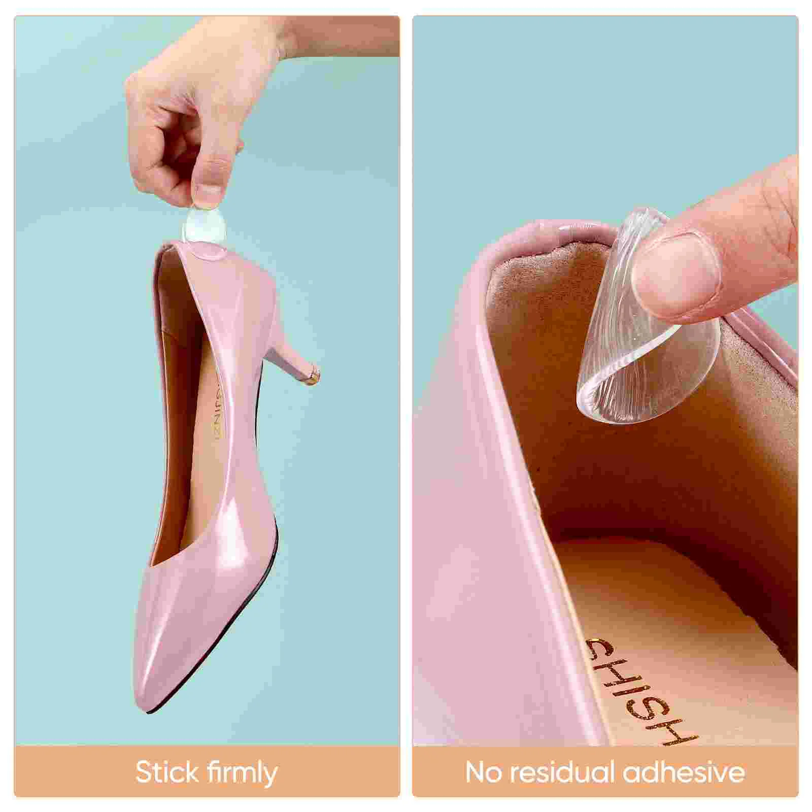 6 Pairs Foot Stickers Transparent Heel Protectors for Women Anti-wear Anti-slip Massage PU Pads Versatile