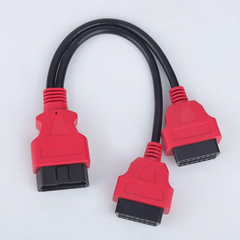 OBD2 1/2 Adapter Cable Extension Cable OBD Extension Cable 12V Automotive Universal 16-pin Core Splitter