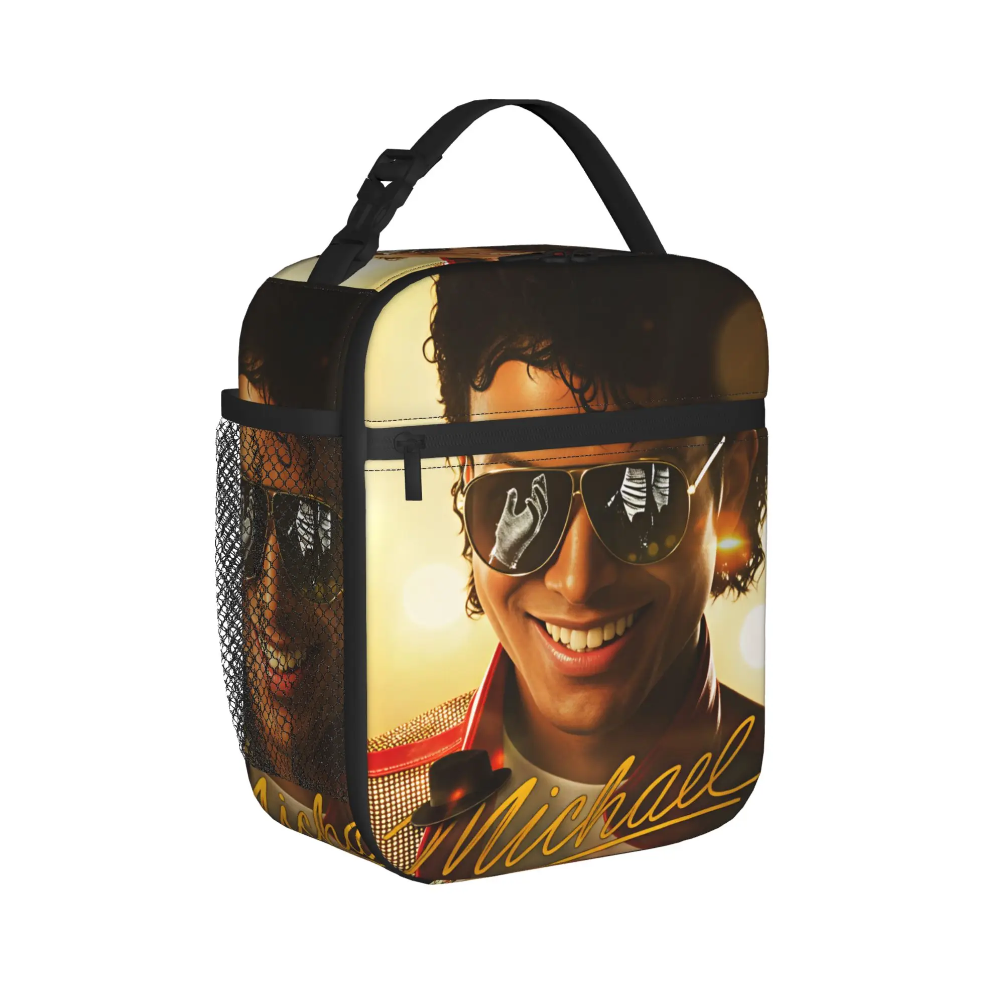Michael Jackson Lunch Bag For Unisex  Print Lunch Box Retro Outdoor Picnic Cooler Bag Portable Oxford Thermal Tote Handbags