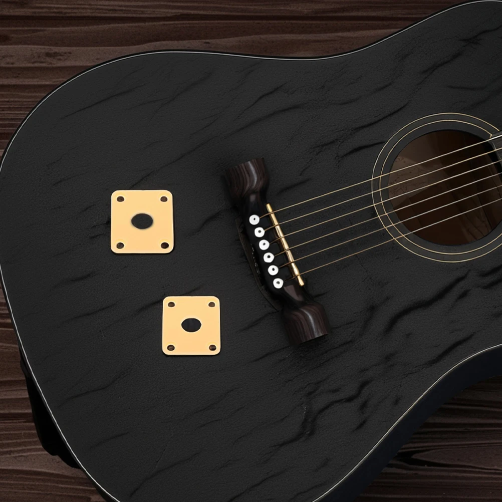 

2Pcs Plastic Rectangular Electric Guitar Jack Covers Plate Waterproof Adjustable Outer Spacer Replacement Input Socket Parts