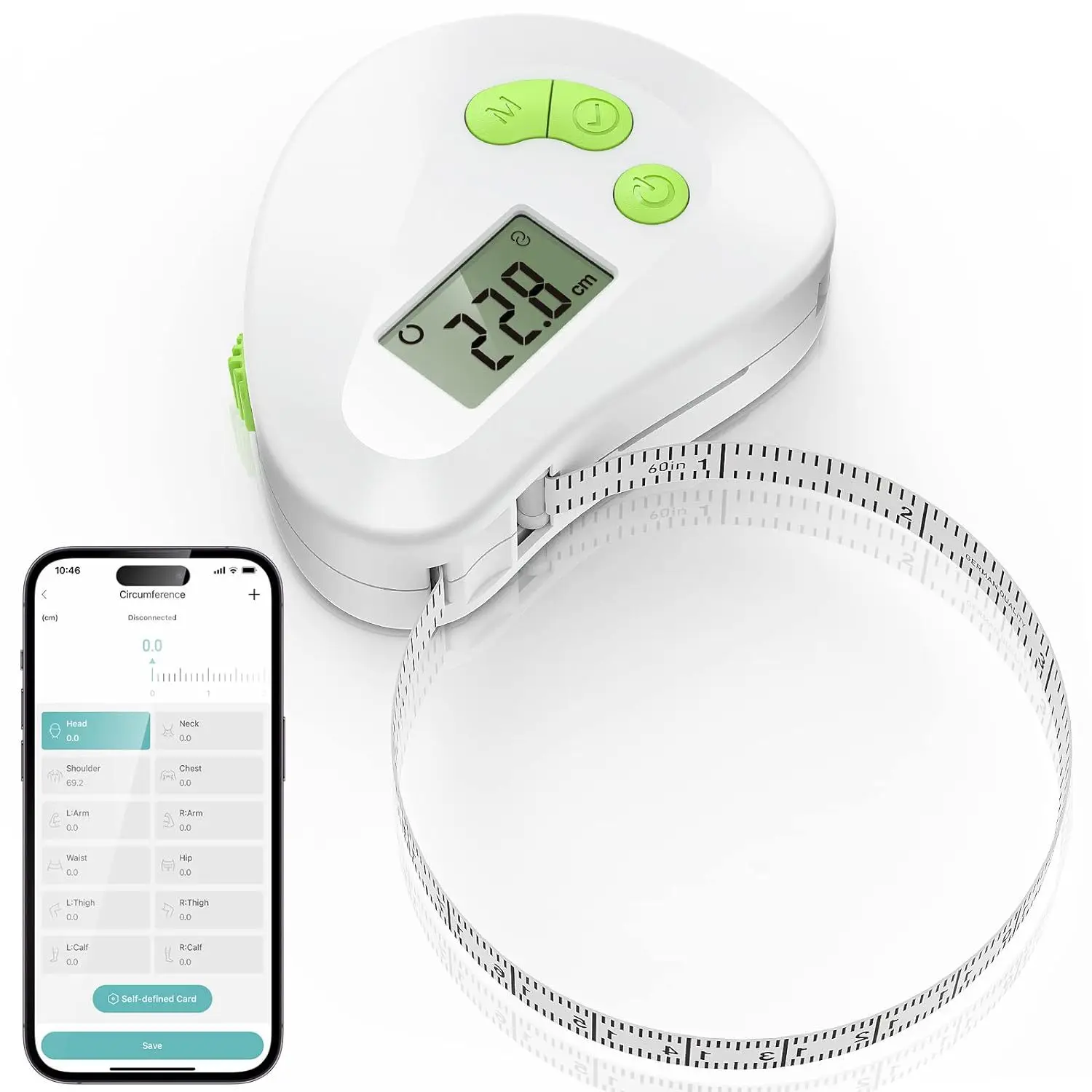

Suitable forMeasuring waist circumference tape measure Soft ruler Automatic shrinkage Household circumference ruler Cross-border