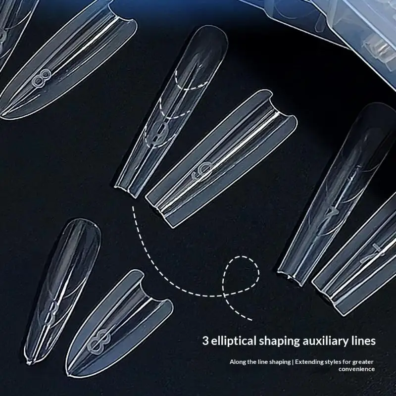 

240 Pcs Sandwich Dual Nail Forms 15 Size Extensions-Dual Forms Top Bottom Mold Long Coffin Almond Nail Art Forms Manicure Tool