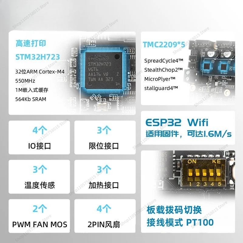 FOR E3 Pro Ultra RRF/Klipper 2209 5-axis 3D Printer Main Board