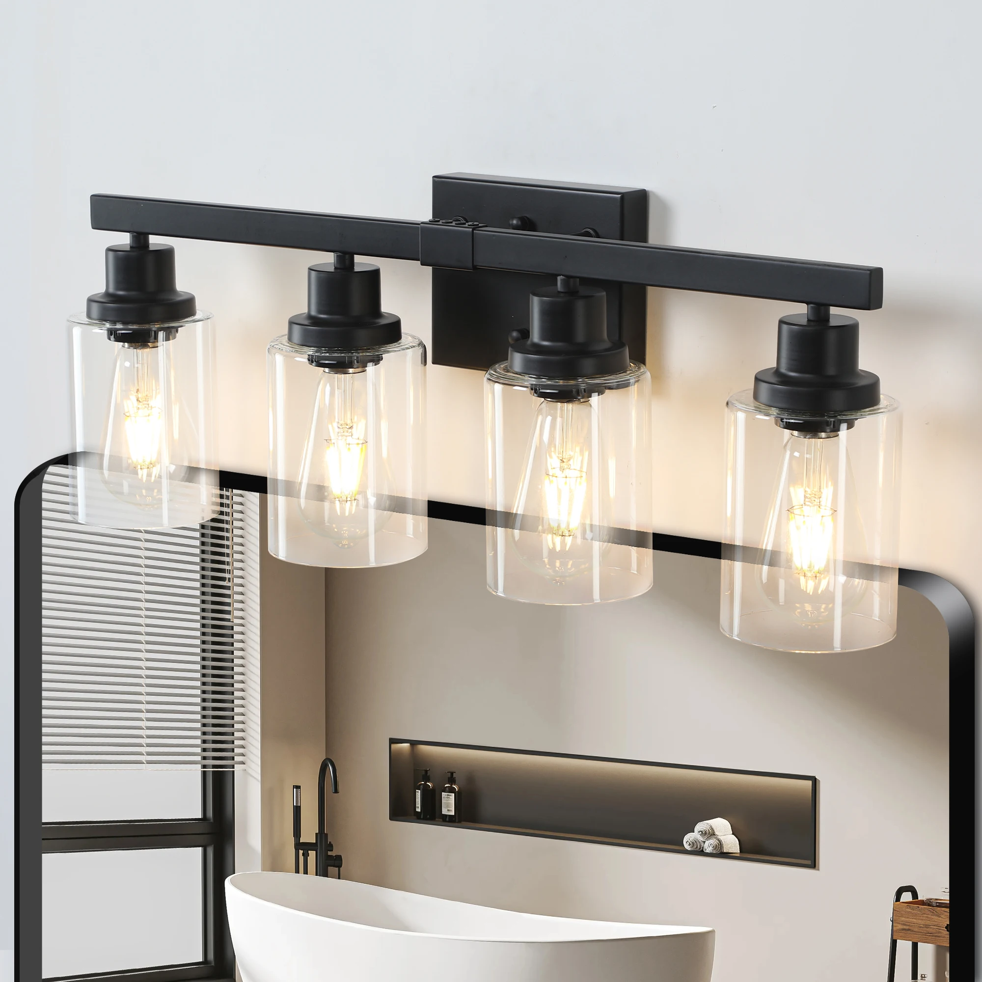 LED Modern Vanity Light Fixtures 4 Lights Mirror Bathroom Wall Lights Bathroom Decorative Lighting For Bedroom Bathroom