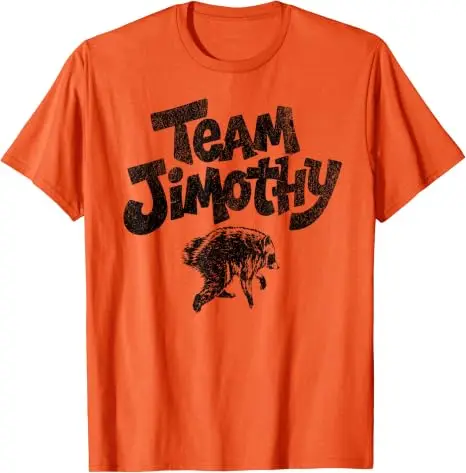 Team JIMOTHY Viral Raccoon Shirt Lustiges Waschbär-Meme-T-Shirt Y2k Streetwear Baumwoll-Grafikbekleidung für Damen und Herren Neuheits-T-Shirt – Detail 14