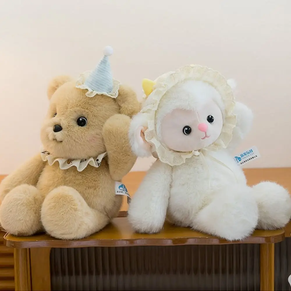 Animaux en peluche éléphant jouets en peluche jeter oreiller poupée endormi petit ours en peluche PP coton 30 cm agneau animaux poupée enfants jouet