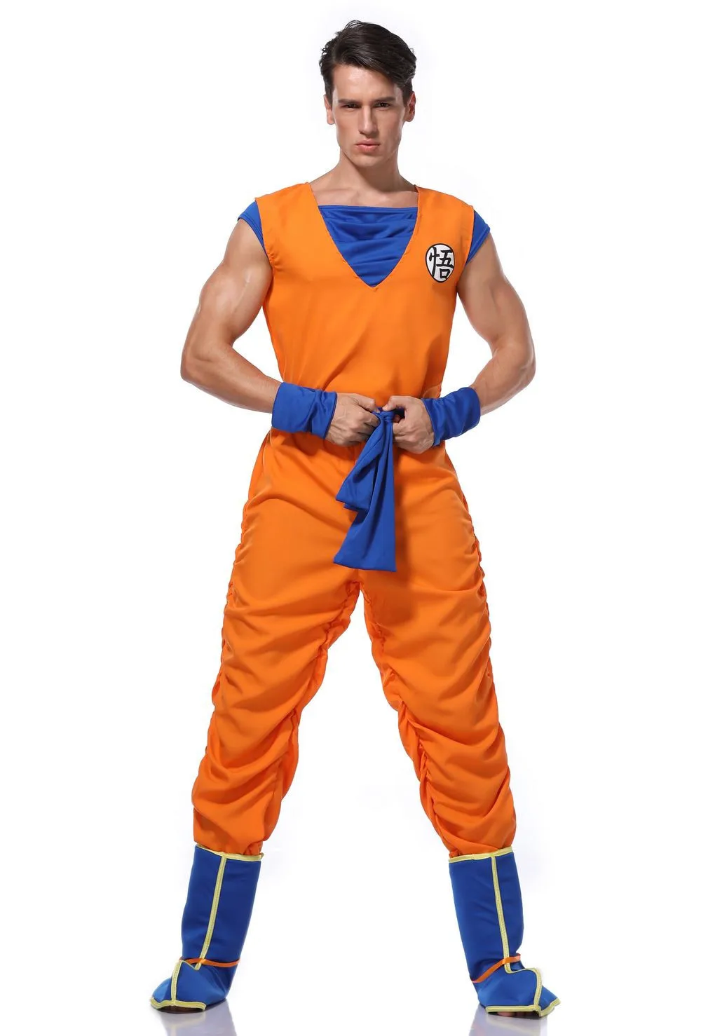 Halloween Japanse Anime Volwassen Oranje Pakken Zoon Goku Cosplay Kostuum Anime Superhelden Uniform Role Play Dress Up