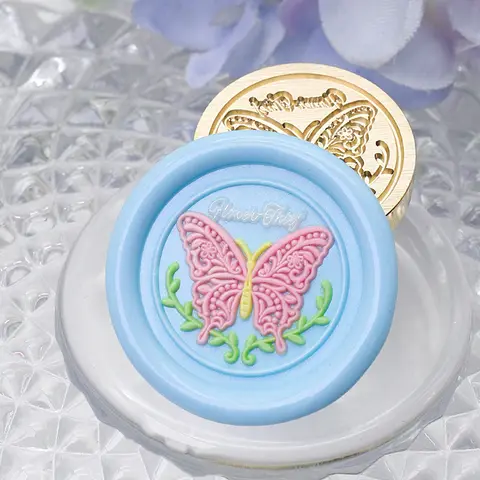 공주 요정 나비 시리즈 왁스 인감 스탬프 카드 용 황동 머리 봉투 결혼식 초대장 선물 포장 스크랩북