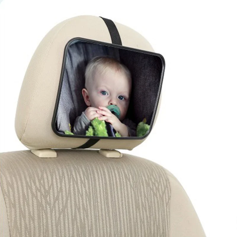 Rétroviseur large réglable pour siège arrière de voiture, miroir de sécurité pour bébé et enfant, moniteur de sauna, repos, style intérieur de