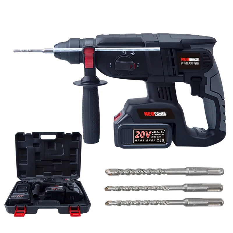 Brushless Lithium Electric Hammer, Concrete, Multifunctional Lithium Electric Impact Drill, Electric Drill, Heavy-duty Wireless