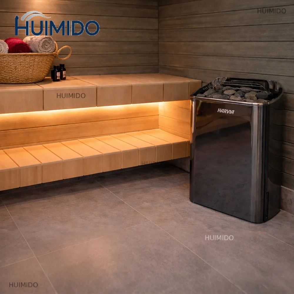 Harvia Modern Electric Stainless Steel Sauna Furnace with Control Panel 4.5KW Far Infrared Dry Steam