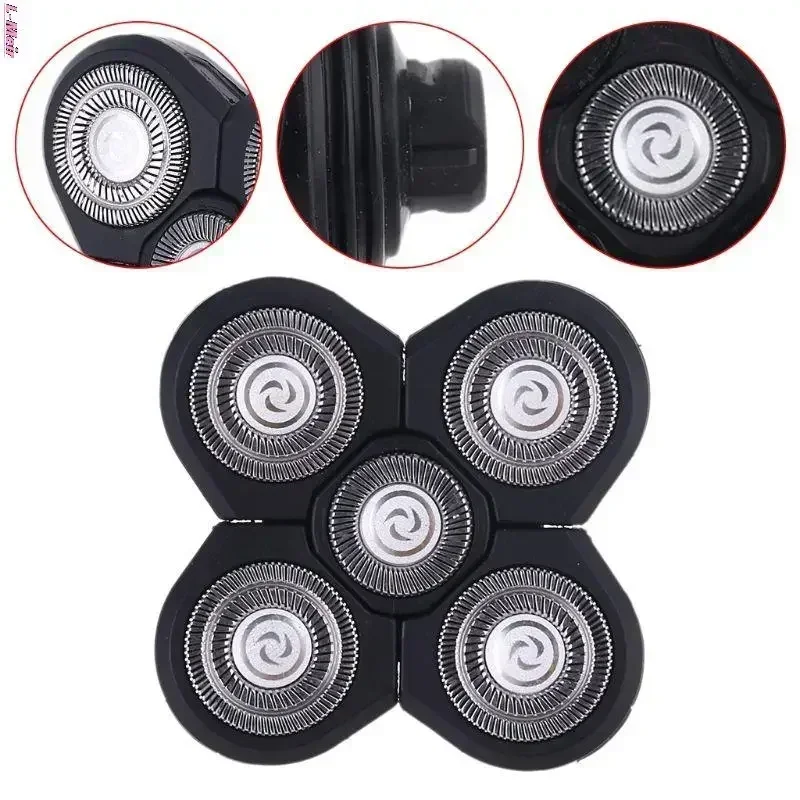 남성용 전기 면도기 키트, 5D 면도날 교체, 5 개의 면도 헤드 블레이드