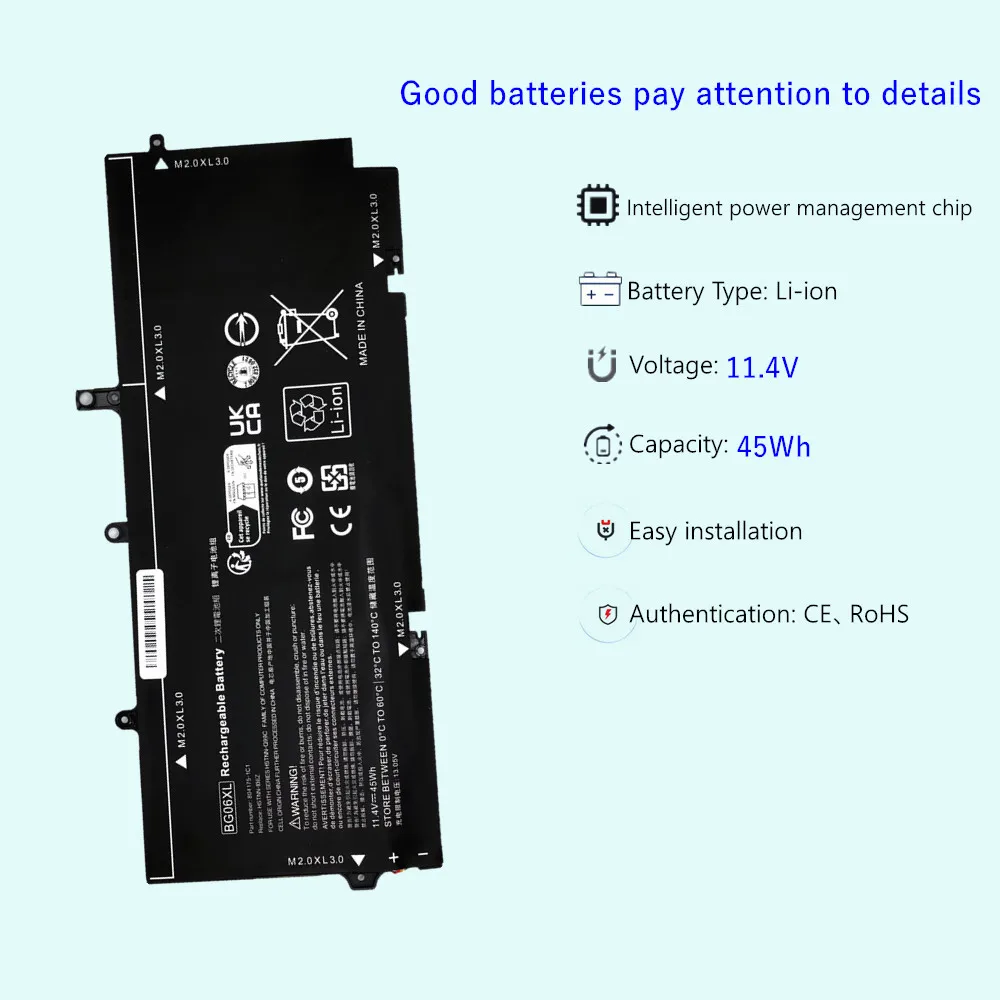 BG06XL Laptop Battery for HP EliteBook 1040 G3 (P4P90PT) Series HSTNN-IB6Z HSTNN-Q99C 804175-1B1 804175-181 804175-1C1