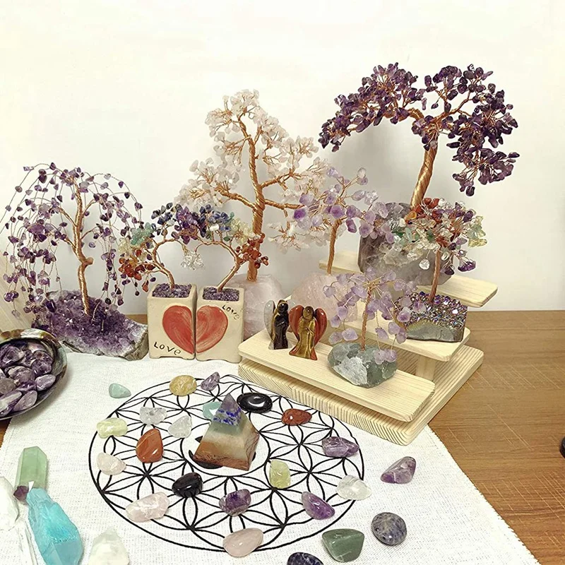 ABWR-Деревянные подставки для дисплея, 3-слойная подставка для очков, подставка для ювелирных изделий, деревянный поднос-органайзер для рабочего стола шкафа