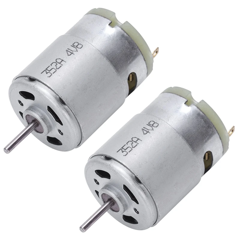 2X RS380 DC 1.5-18V 30000RPM Micro Motor 38X28mm For RC Model Toys DIY, Silver