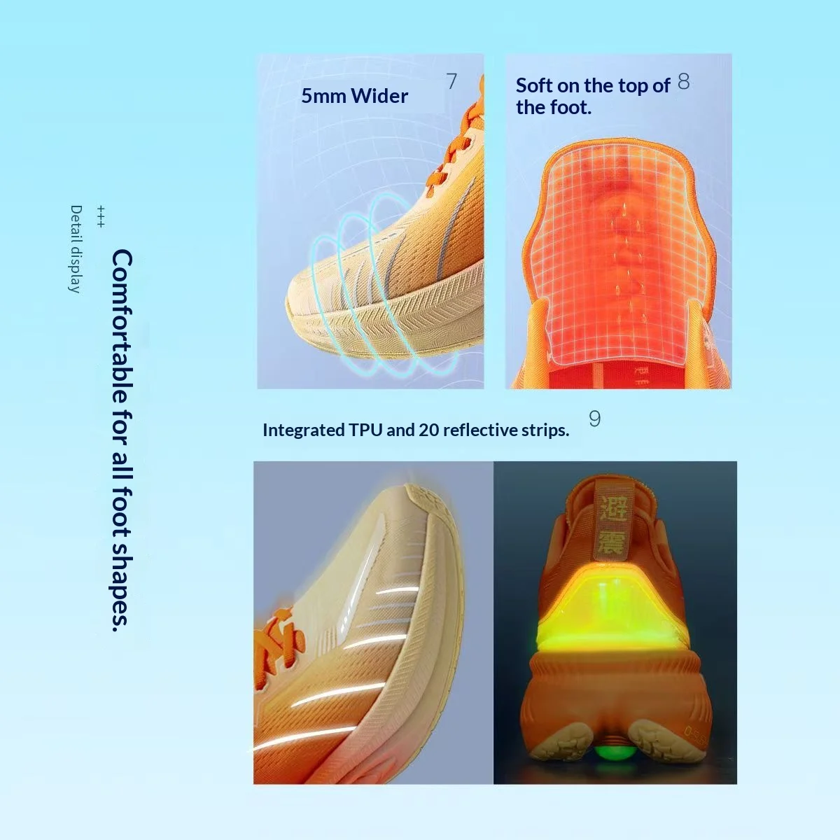 2025Men's Shock-Absorbing Marathon Running Shoes Outdoor Large Size Breathable Lightweight Stable Supportive Sports Shoes ONEMIX