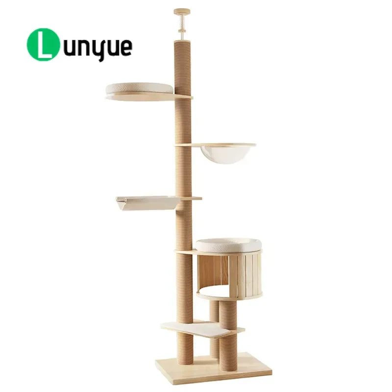Large Cat Climbing Frame Tower with Scratching Posts for Multiple Cats Play Furniture Cattery Wholesale