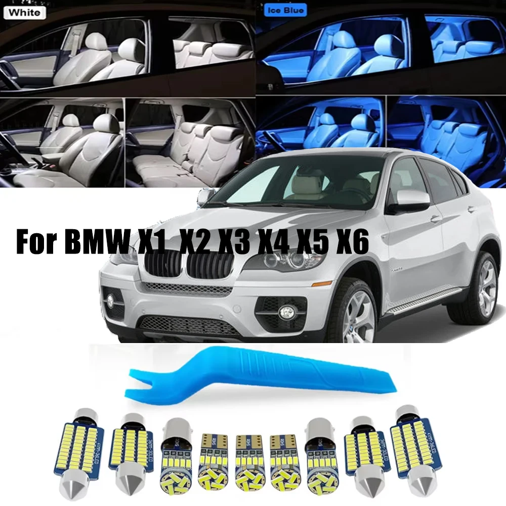 

Canbus No Error светодиодный комплект внутренней купольной лампы багажника для BMW X1 E84 F48 X2 F39 X3 E83 F25 X4 F26 X5 E53 E70 X6 E71