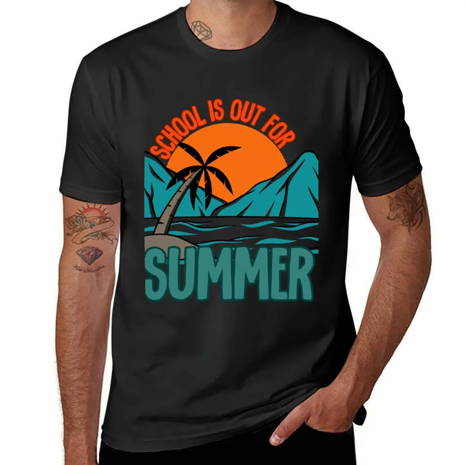 School is out for summer funny summer cool vacation beach surfing funny summer cruise squad time. T-Shirt