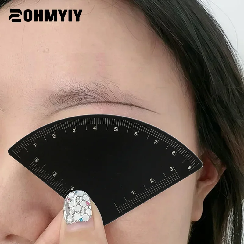 1pc Aluminum Alloy Fast Drawing Eyebrow Design Ruler Microblading MappingTool Shaping Permanent Makeup DrawingGuide Ruler Tattoo