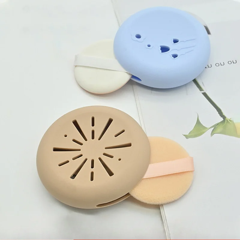 

1PC Portable Makeup Powder Puff Air Cushion Silicone Organizer Dustproof and Breathable Beauty Organizer