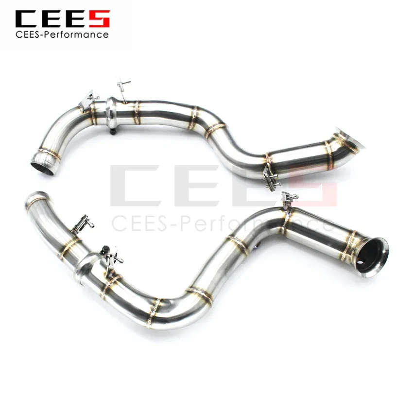 CEES Exhaust System For Mercedes Benz GLS63 GLS63S  Headers Without Catalyst No cat Downpipe Manifold Car Accessorie