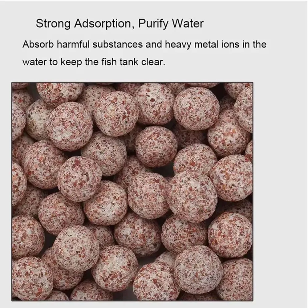 200/500 جرام حوض السمك كرة كوارتز خزان الأسماك تصفية وسائل الإعلام جزيئات جوفاء الكرة البيولوجية مرشح حيوي لملحقات حوض السمك #5