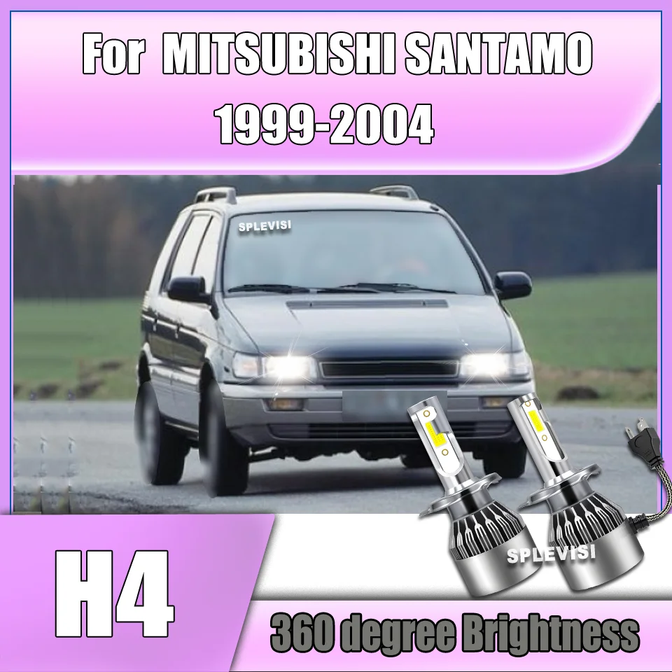 

LED Headlight H4 Car Bulbs 6000K 12v High Lumens for Bright Lighting For MITSUBISHI SANTAMO 1999 2000 2001 2002 2003 2004