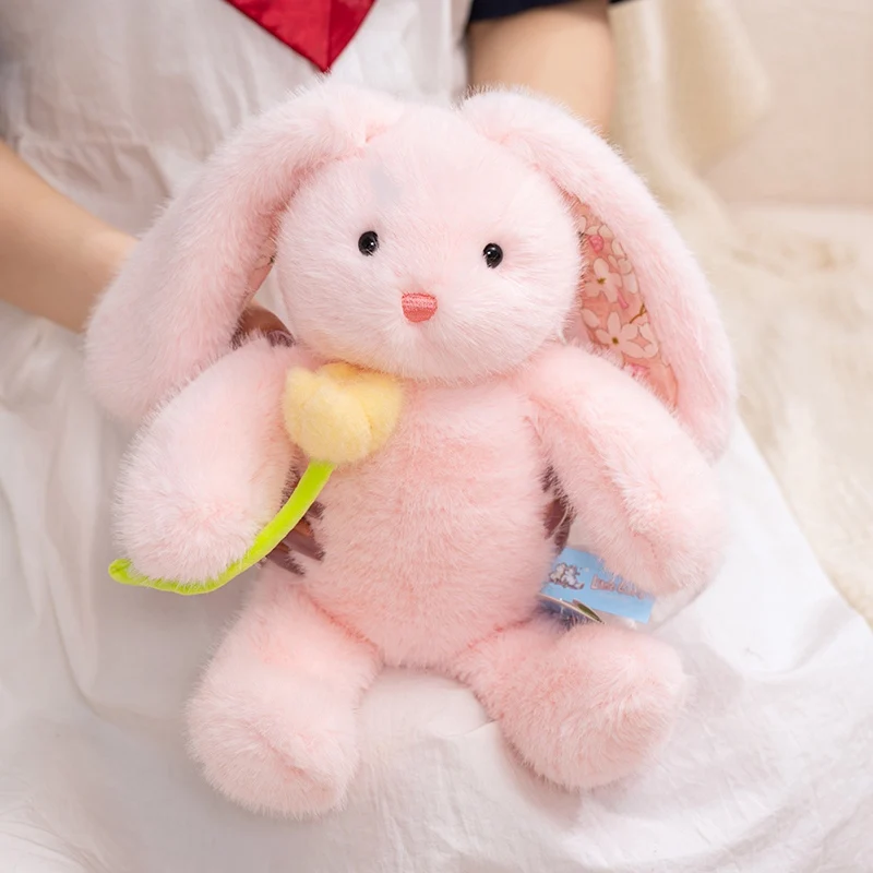 

Soft Cute Flower Rabbit Pillow for Bed Sofa Office Fun Home Decor Gift with Non-Slip Machine Washable Durable Affordable Cushion