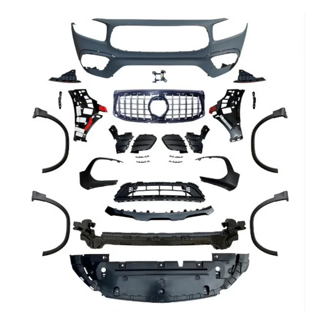 For Mercedes Benz GLB247 GLB180 GLB200 modified AMG35 Body Kit Front bumper Grill Mask Front Rear Lip Eyebrow Tail Throat