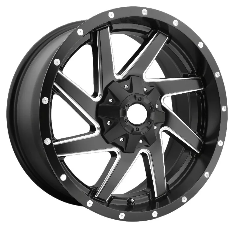 

Custom Forged Matte Black Race Car Rims With Milled Accents 20 21 22 23 24 Inch Off Road Off-Road 4x4 Suv Aluminum Alloy Wheels