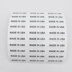 300PCS 30x8mm White Label with Black Print MADE IN USA Country of Origin Stickers