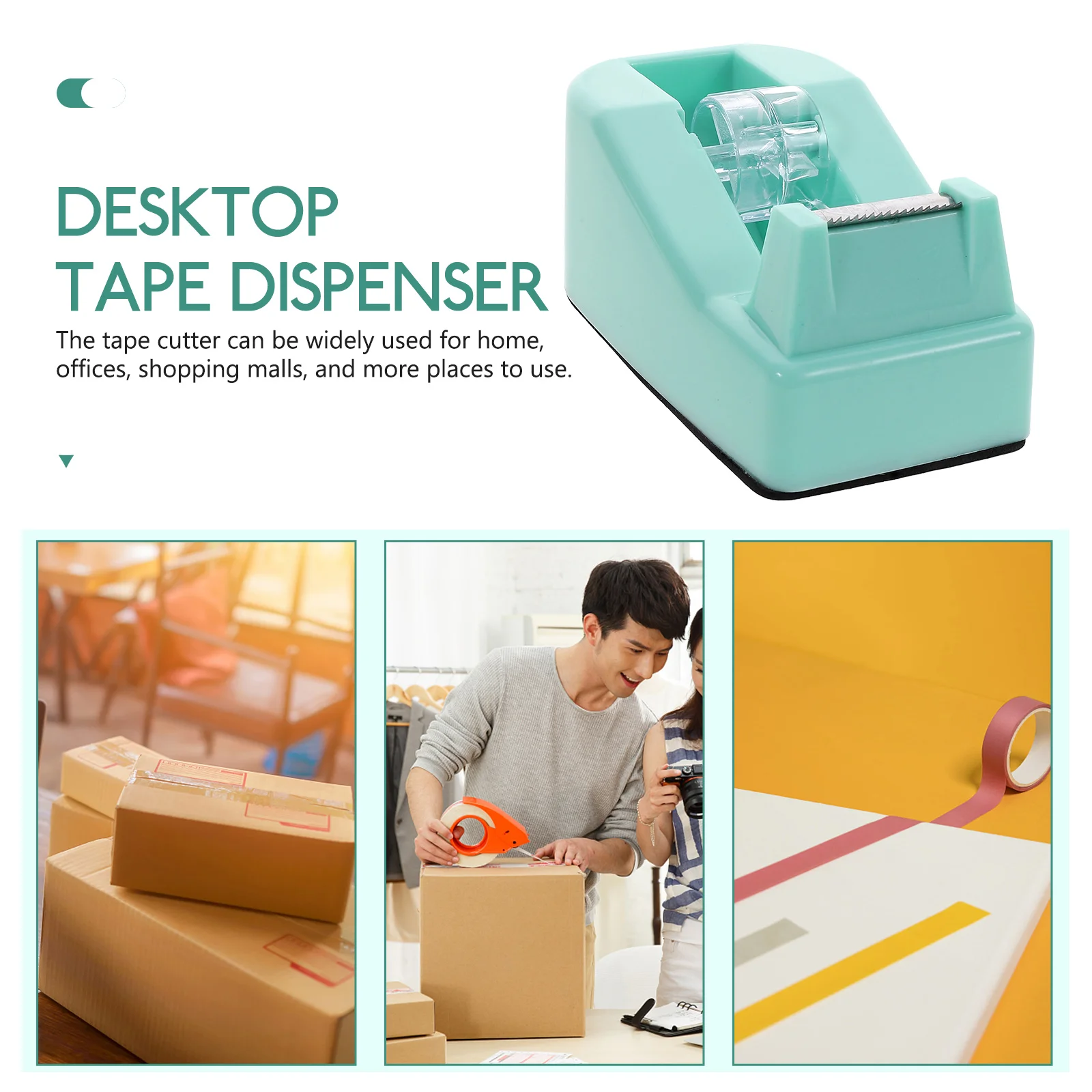 Tape Dispenser Small Tape Holder Portable Tape Tool Plastic Tape Holder for Office Home office desk accessories