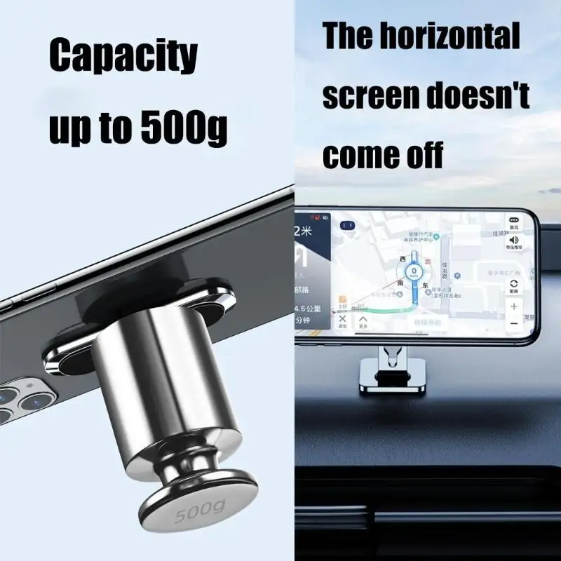 R53C حامل هاتف سيارة صغير متعدد الوظائف مع عقد مغناطيسي قوي ويد واحدة تعمل بين قوسين سيارة مغناطيسية صغيرة لتوفير المساحة