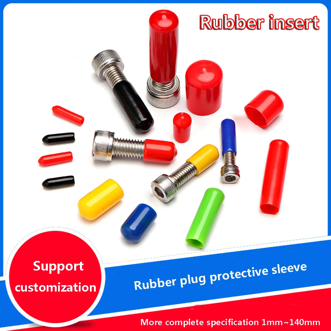 Rubber Round Pipe Protective Cap Thread Protective Cover Silicone Plug Rubber Wire Iron Rod Plastic Protective Sleeve