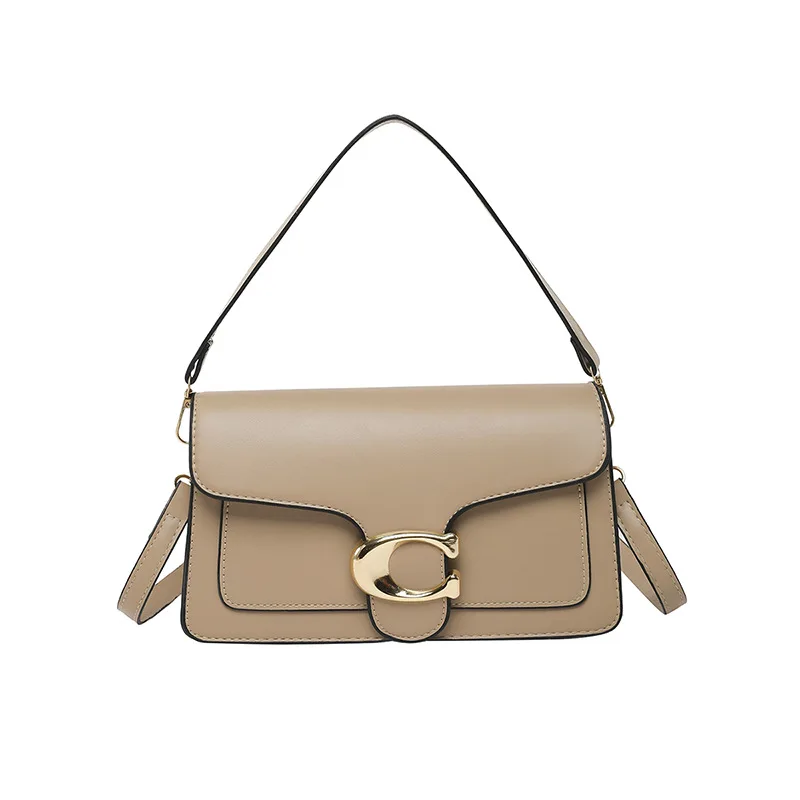 

Женская квадратная сумка, однотонная простая портативная сумка через плечо с цепочкой, универсальная сумка через плечо с ароматом подмышек