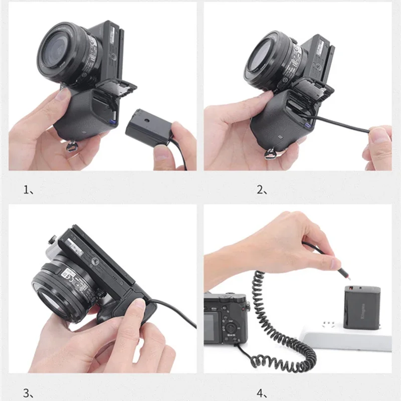 Tipo USB C a EN-EL15 batería simulada adaptador de CA de alimentación CC para Nikon D7000 D7100 D7200 D750 D800E D810A Z5 Z6 Z7 II cargador de cámara