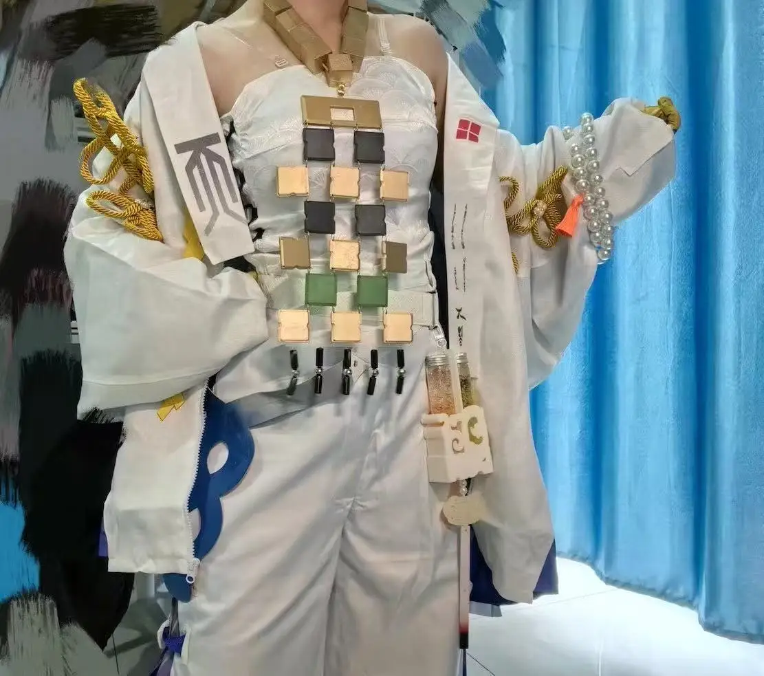 Game Arknights For Shu Cosplay disfraz Elegant Dress Mixed-color Wig Women Girls Halloween Carnival Party Full Set Cosplay Suit