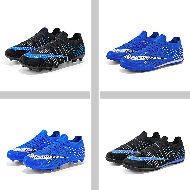 Chaussures de football professionnelles pour hommes, chaussures de football pour enfants, chaussures d'entraînement de football de gazon coordonnantes, baskets de sport en plein air