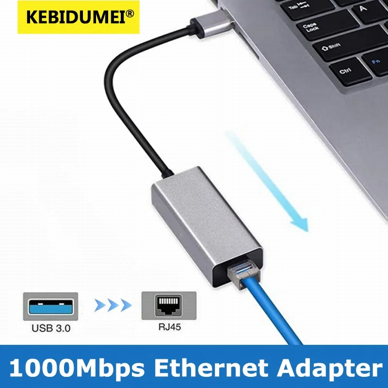 100/1000mbps Ethernet Adapter USB 3.0 típusa C RJ45 vezetékes háló rty számára PC Notebook asztali USB Bit RJ45 Helyi hálózat Internet Kábel