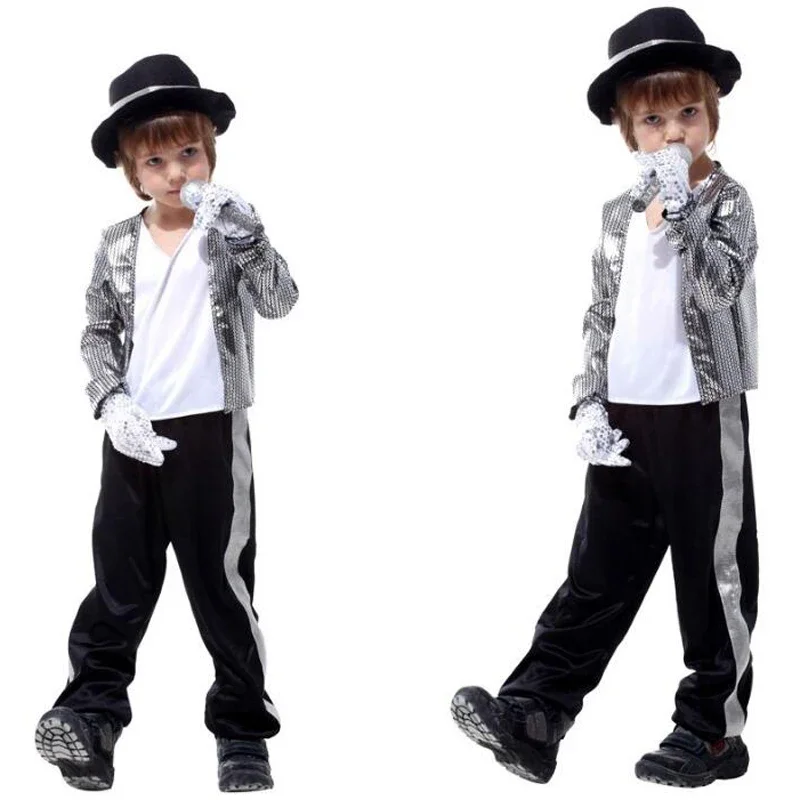 Kids Boys Michael Jackson Cosplay Costume Birthday Party Performance  Masquerade Billie Jean Superstar Stage Costumes