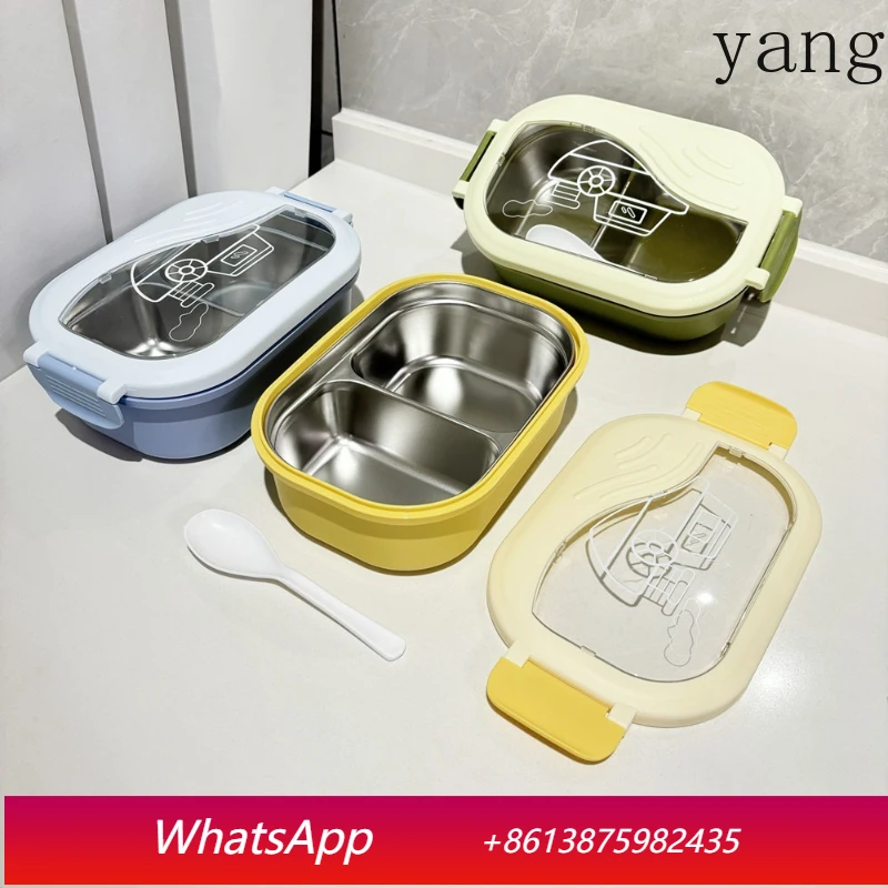 

LTT simple stainless steel lunch box grid double-layer bento box thermal insulation lunch box
